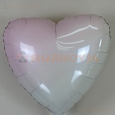 Шар (18''/46 см) Сердце, Розовый, Градиент
